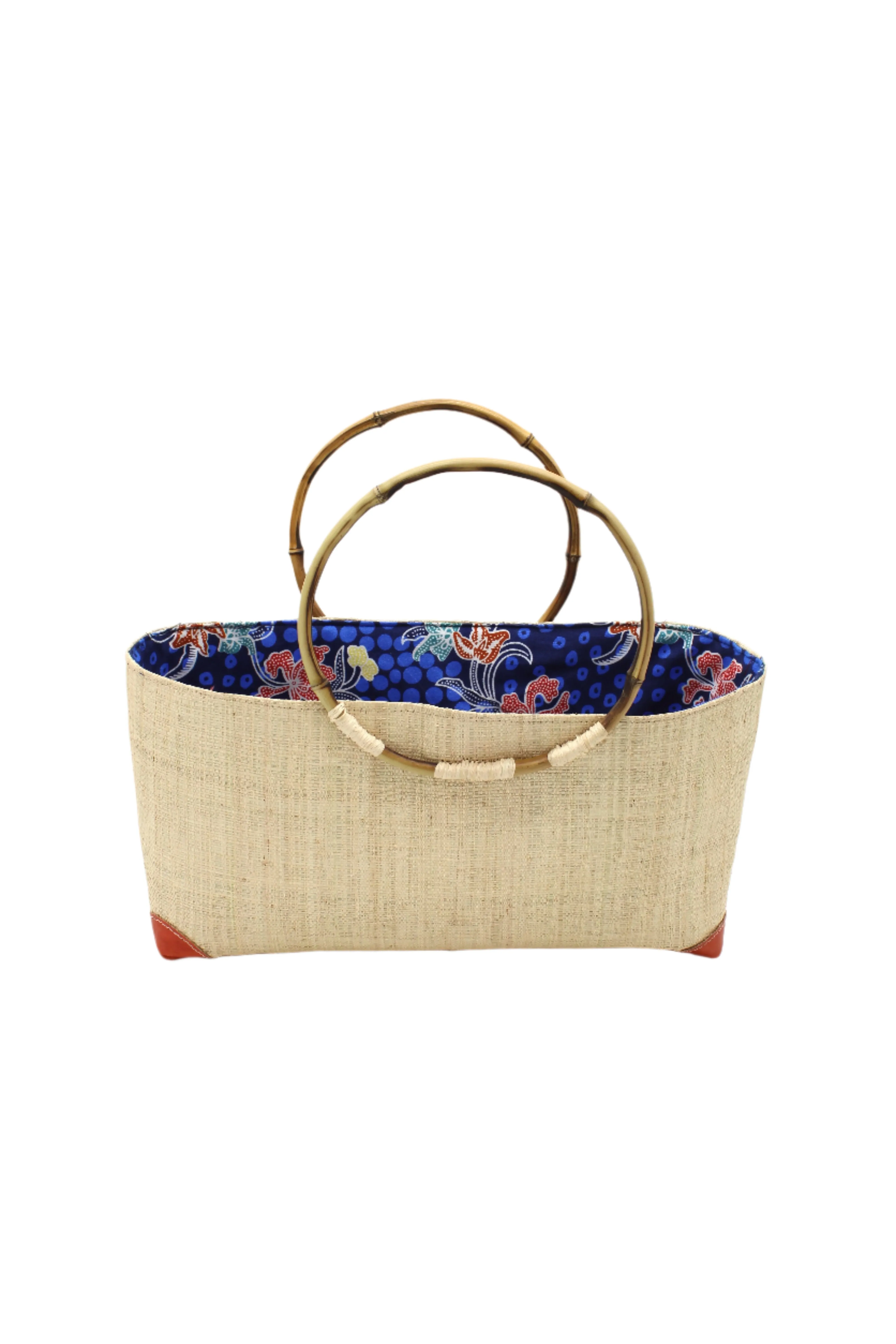 Bebe Straw Handbag with Bamboo Handle