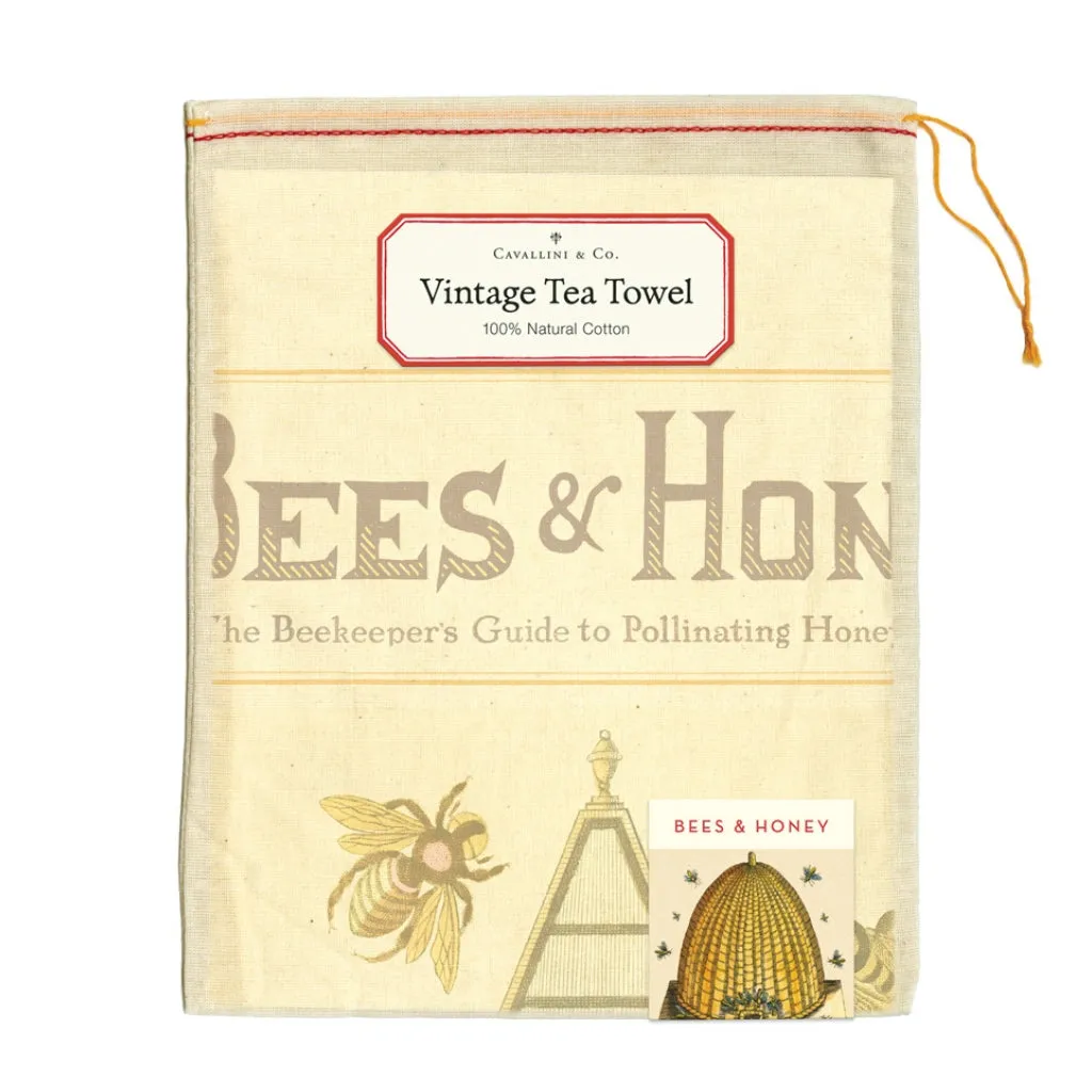 Bees & Honey Cotton Tea Towel