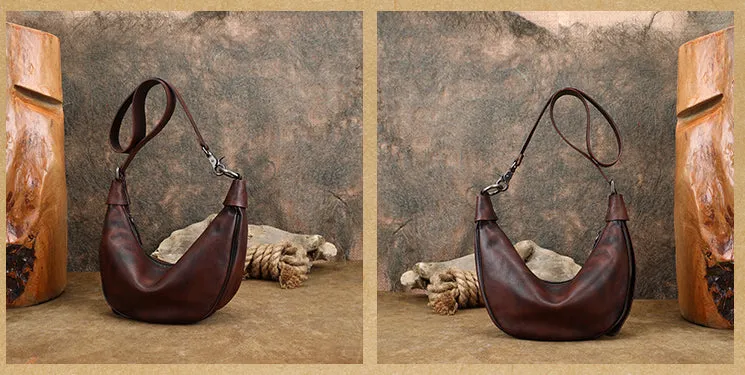 Casual Womens Hobo Crossbody Brown Shoulder Bag