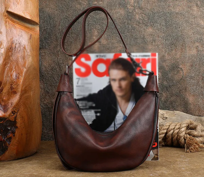 Casual Womens Hobo Crossbody Brown Shoulder Bag