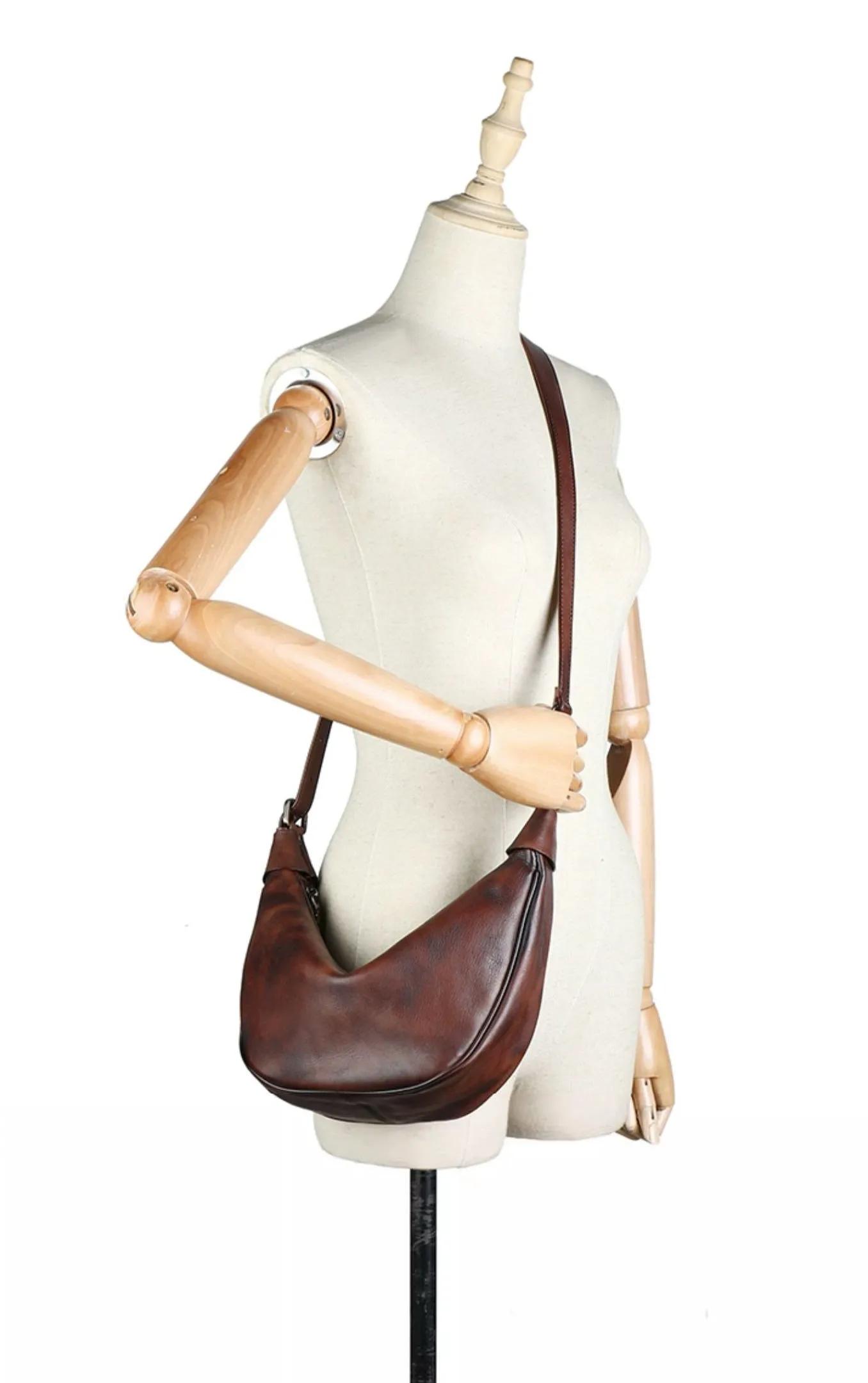 Casual Womens Hobo Crossbody Brown Shoulder Bag
