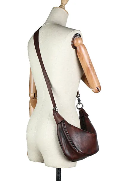 Casual Womens Hobo Crossbody Brown Shoulder Bag