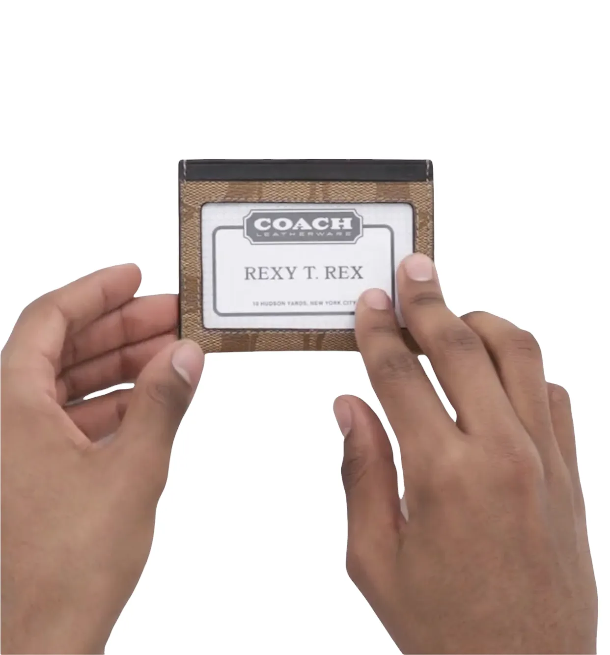 Coach Slim Id Card Case In Signature Canvas Charcoal