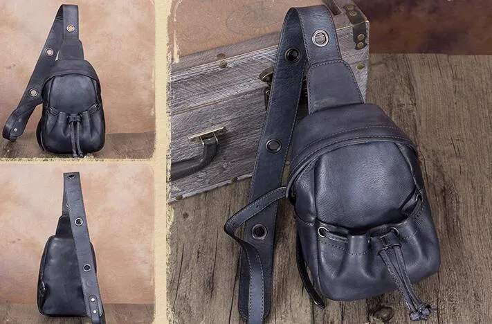 Cute Womens Leather Crossbody Chest Bag Sling Pack For Women