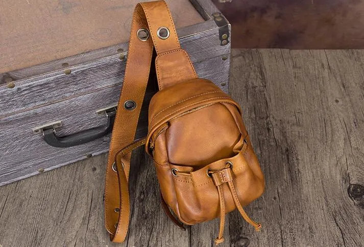 Cute Womens Leather Crossbody Chest Bag Sling Pack For Women