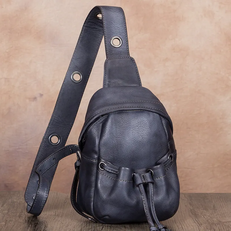 Cute Womens Leather Crossbody Chest Bag Sling Pack For Women