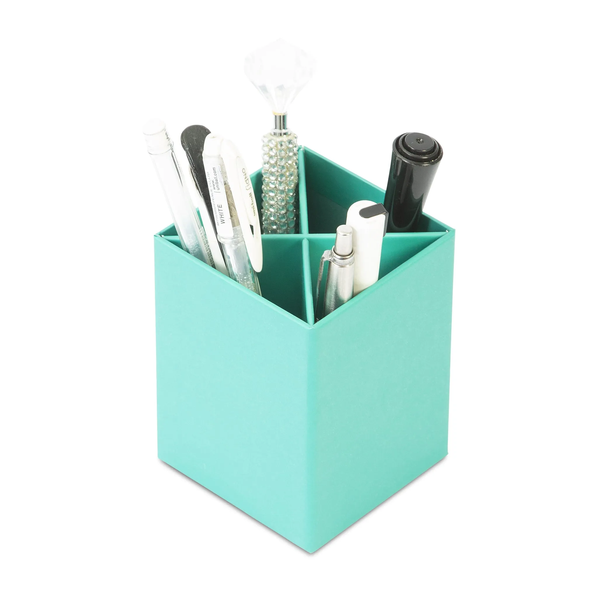 Desk Organiser Set - Teal - 4 Pcs