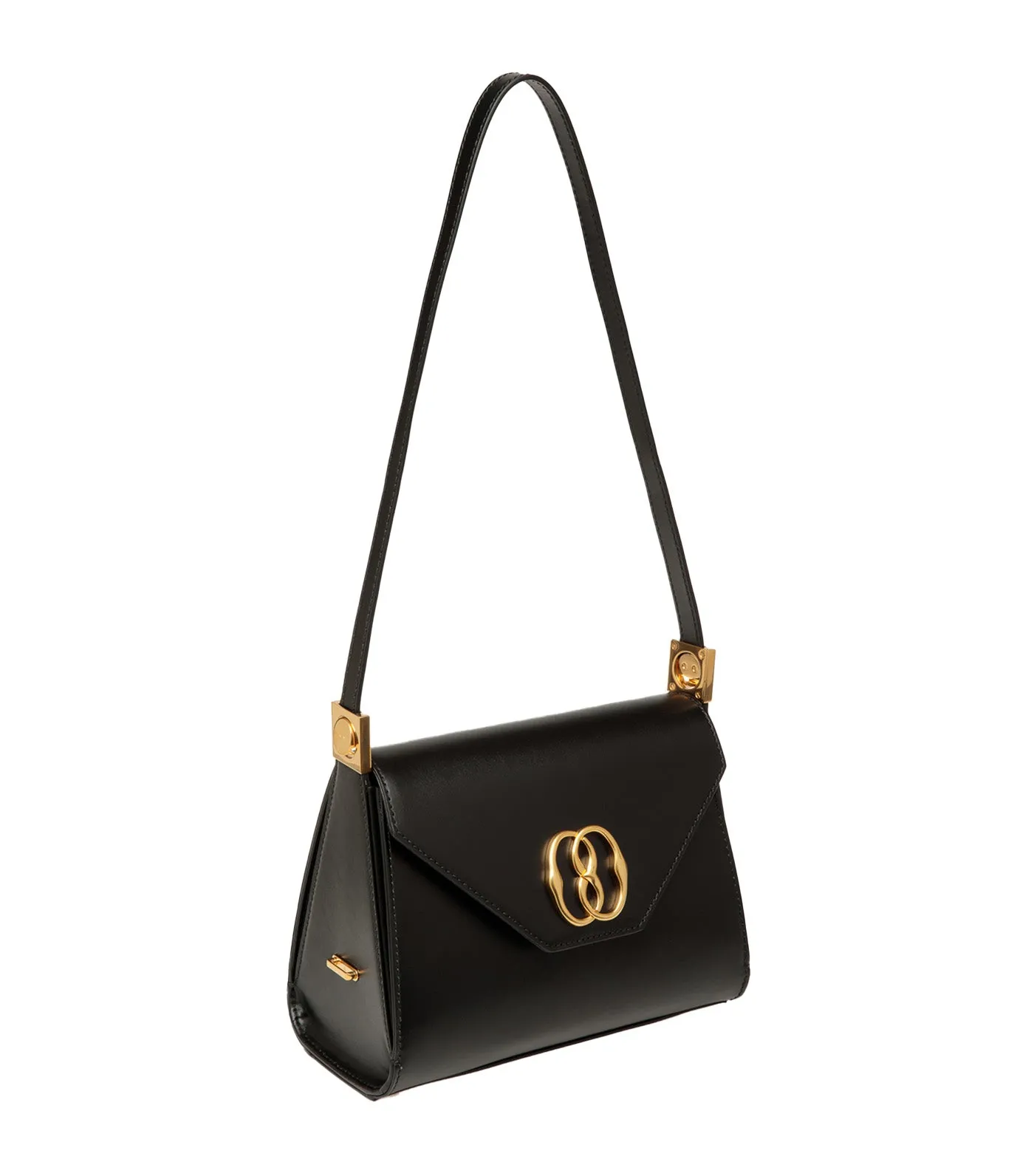 Emblem Trapeze Top Handle Bag Black