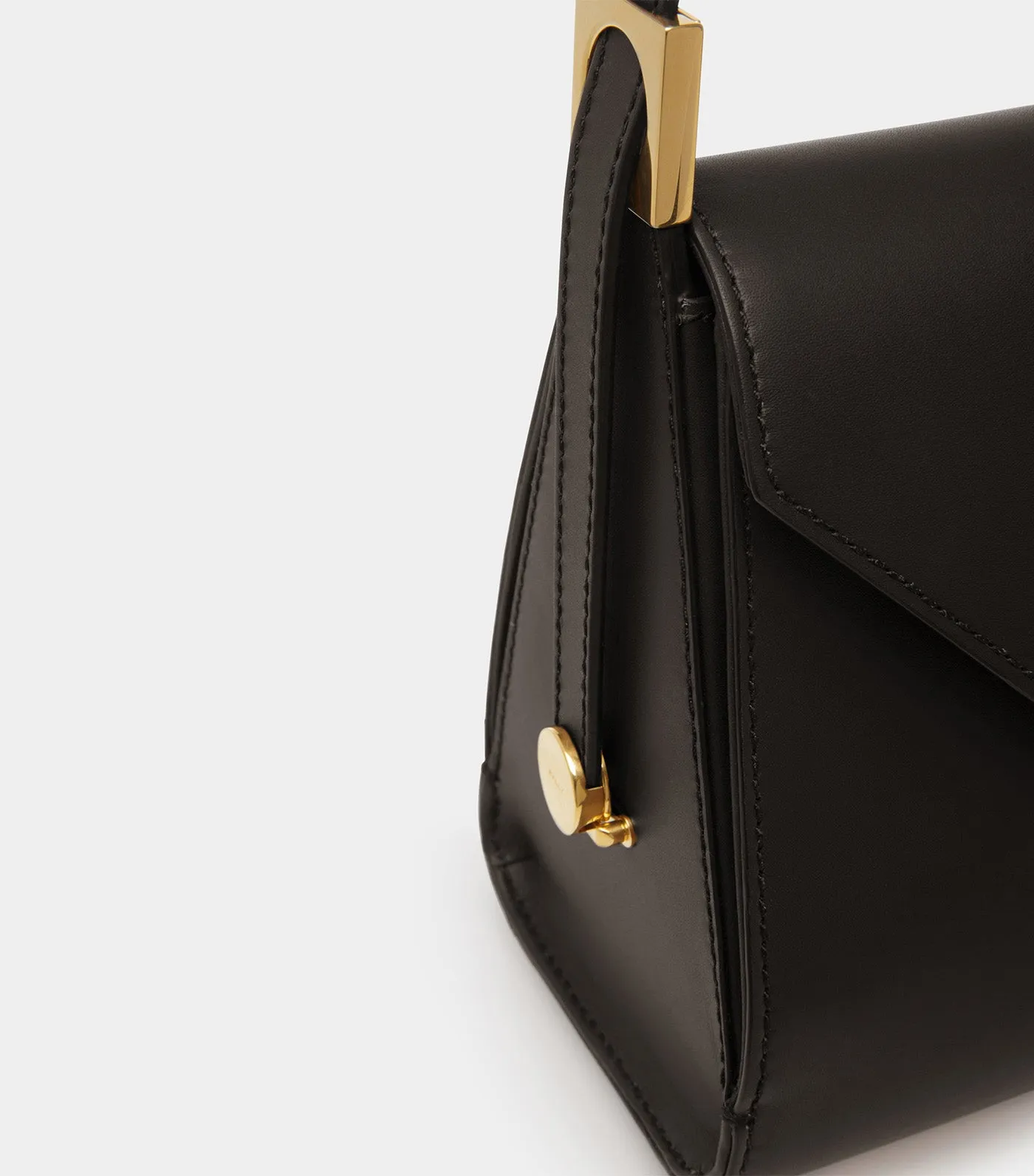 Emblem Trapeze Top Handle Bag Black