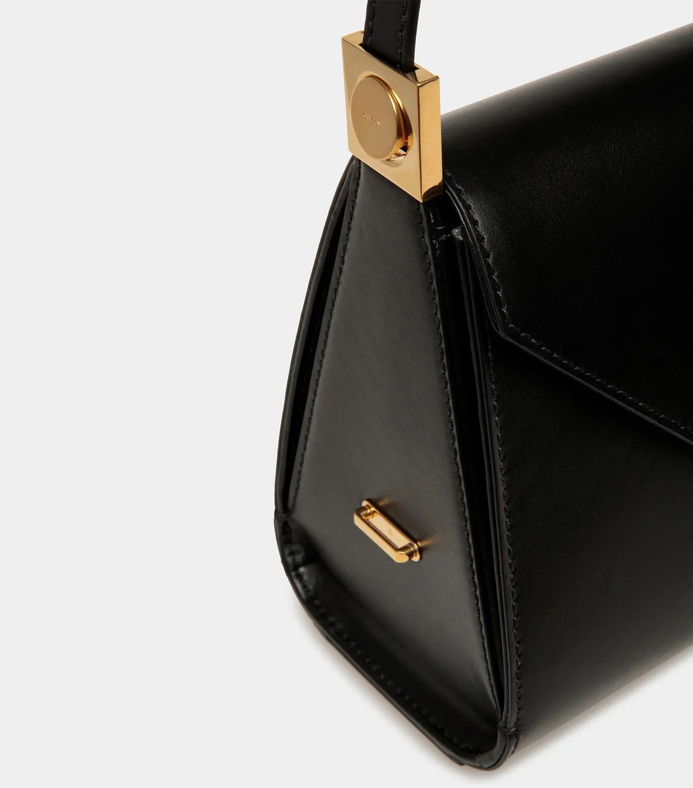Emblem Trapeze Top Handle Bag Black