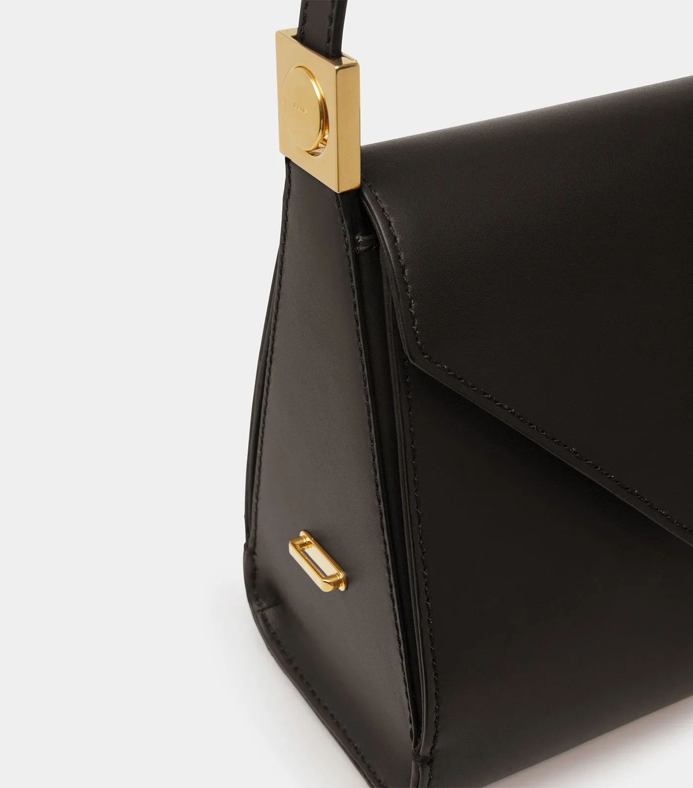 Emblem Trapeze Top Handle Bag Black