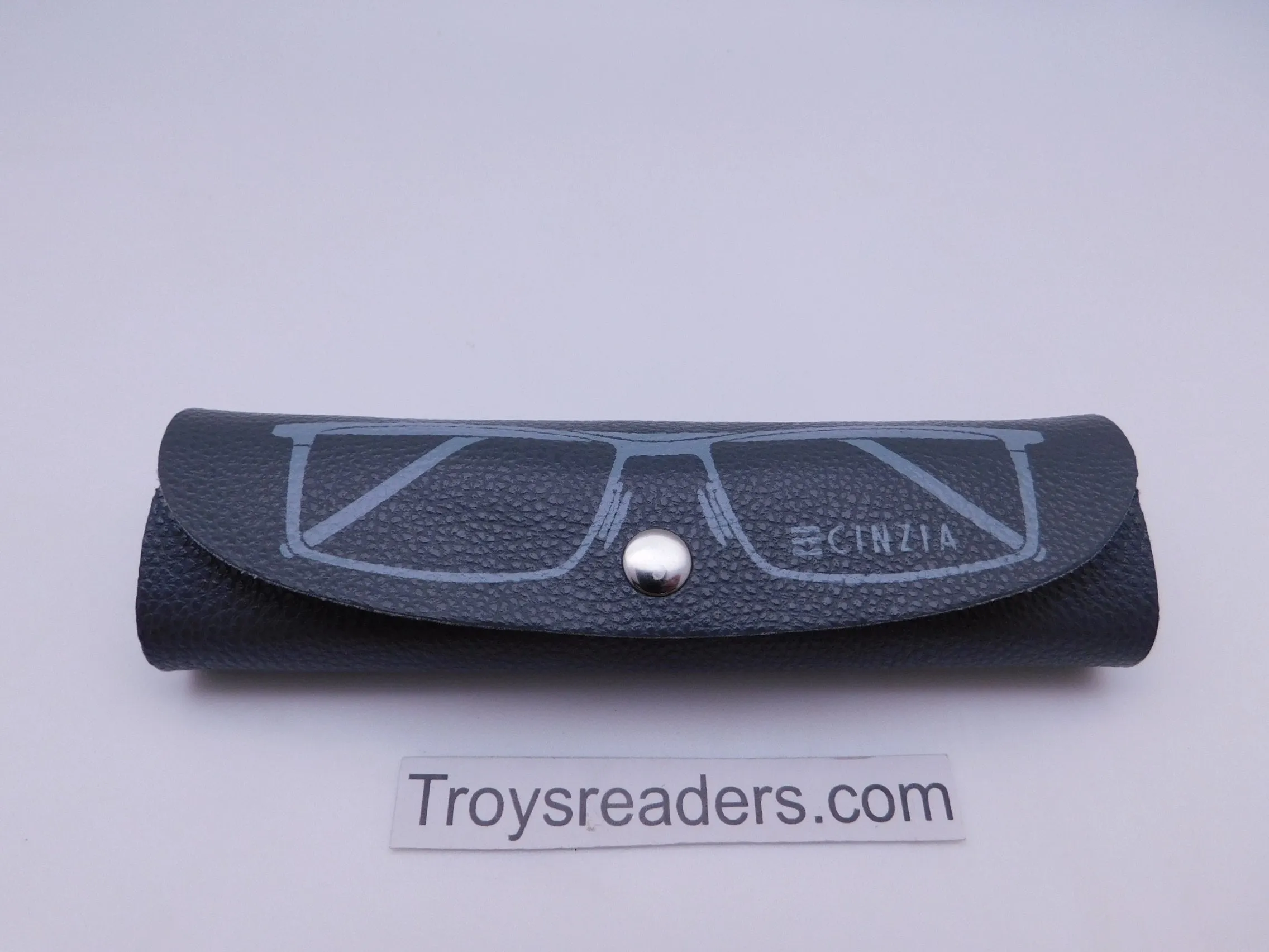 Faux Leather Gray Soft Case for Reading Glasses