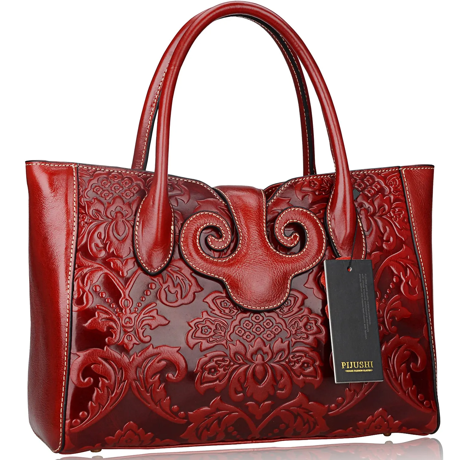 Floral Top Handle Handbags