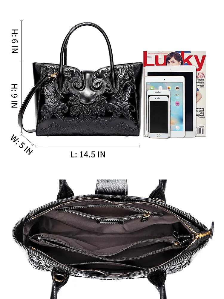 Floral Top Handle Handbags