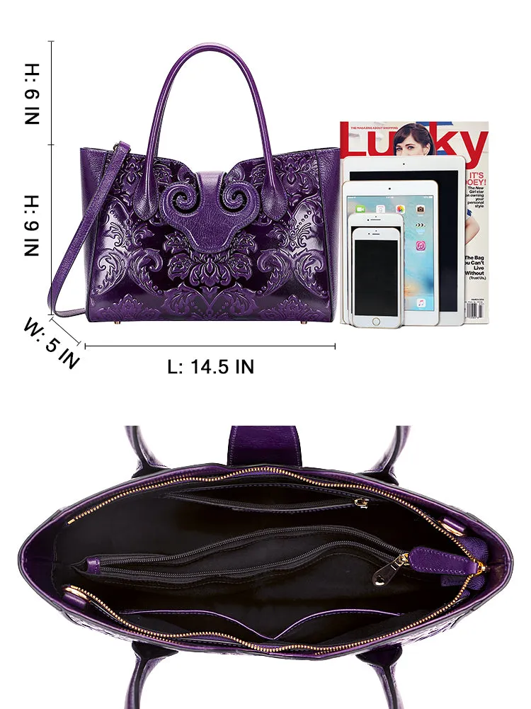 Floral Top Handle Handbags