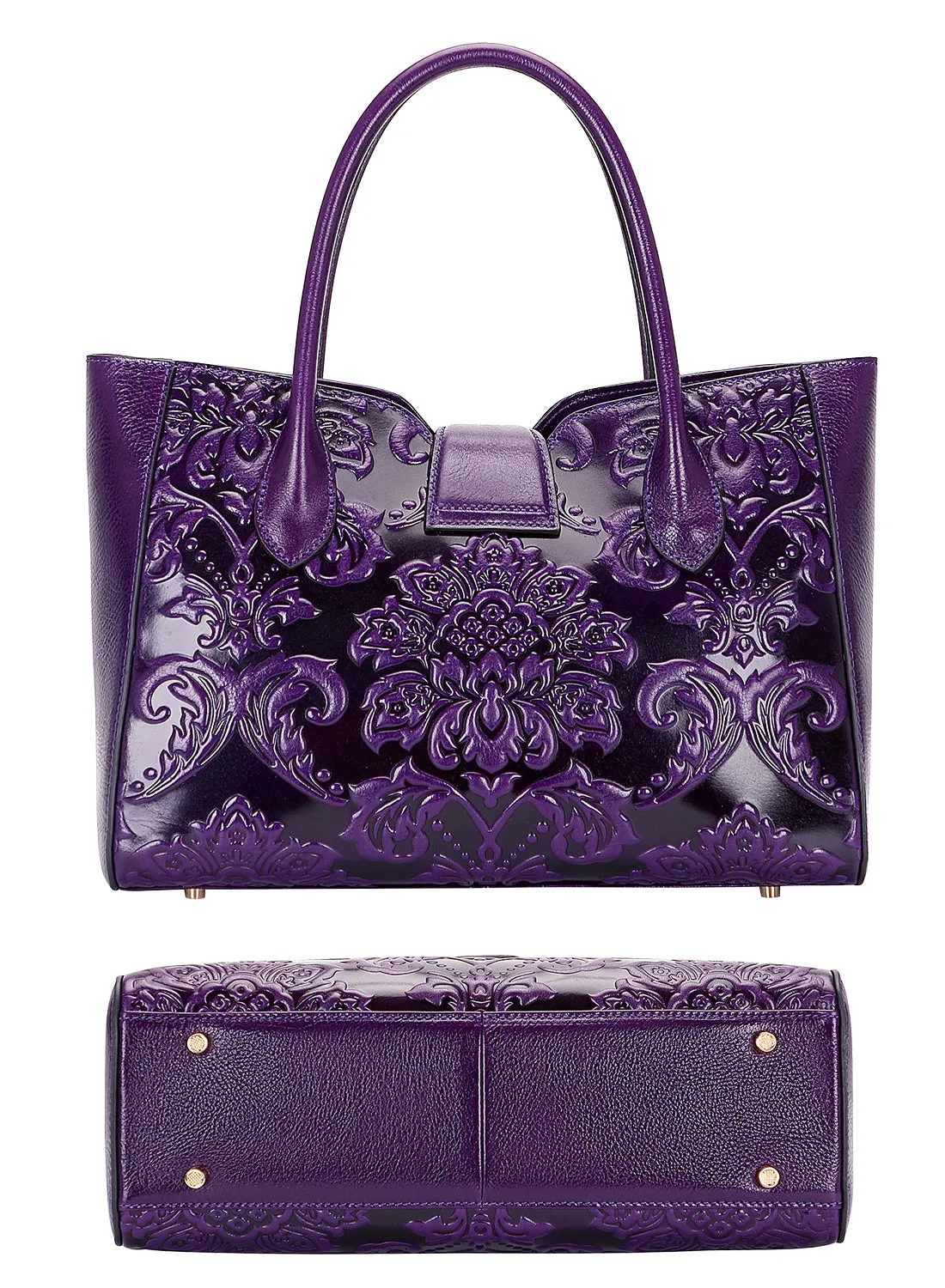 Floral Top Handle Handbags