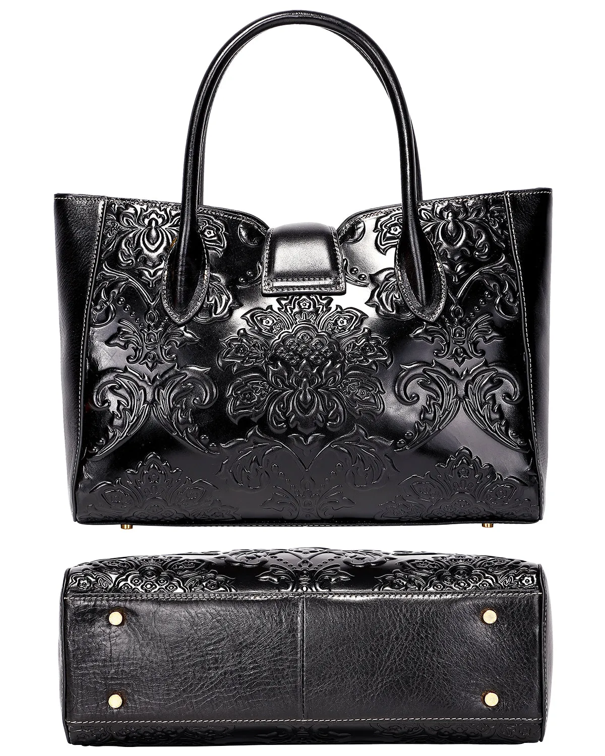 Floral Top Handle Handbags