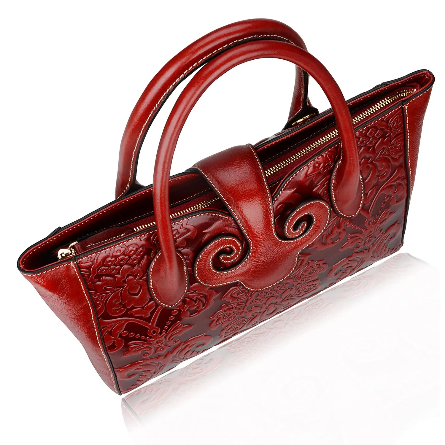 Floral Top Handle Handbags
