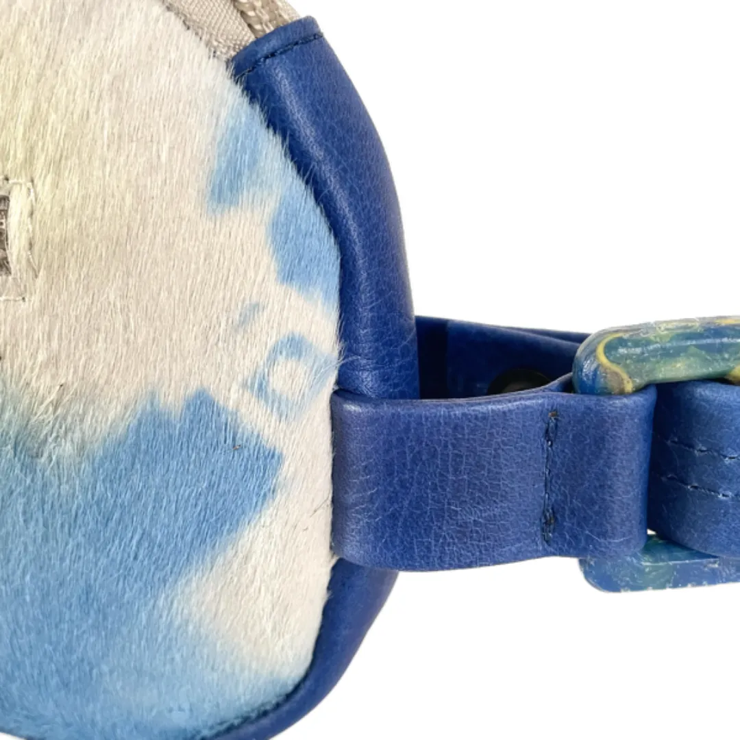 Heavenly Spring Repurposed Leather Banana Crossbody Bag