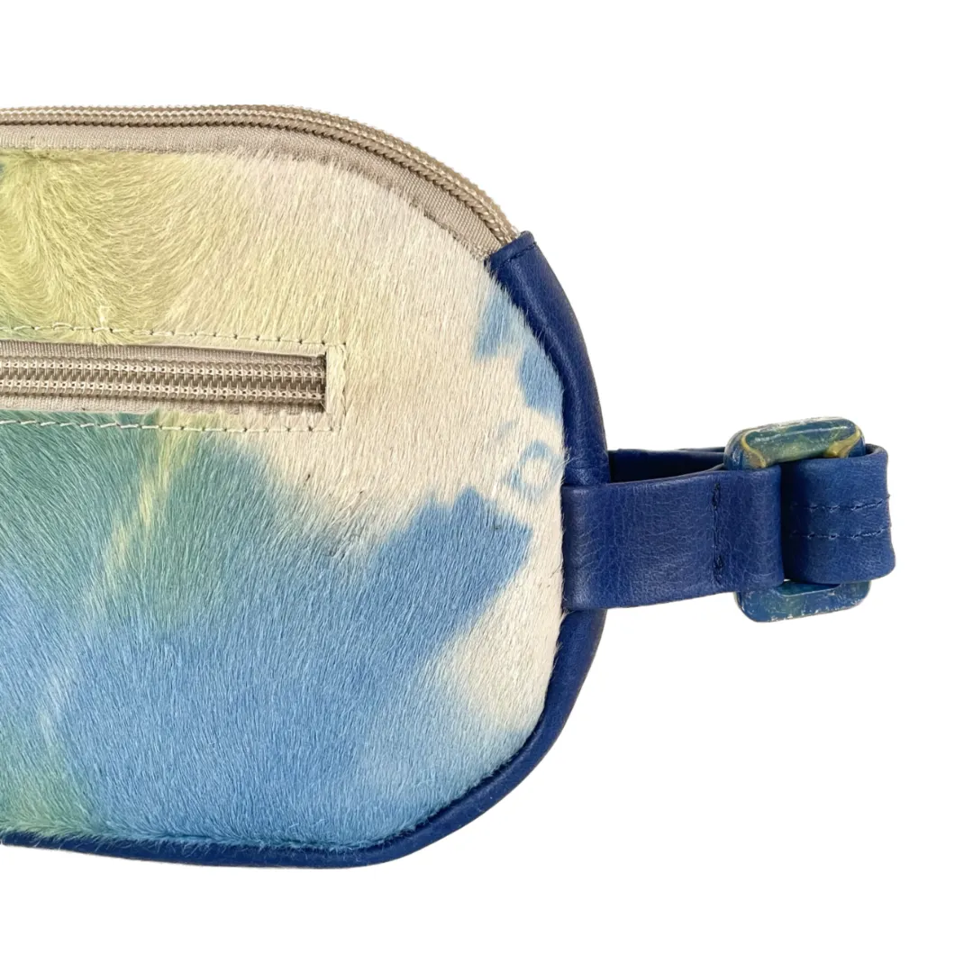 Heavenly Spring Repurposed Leather Banana Crossbody Bag
