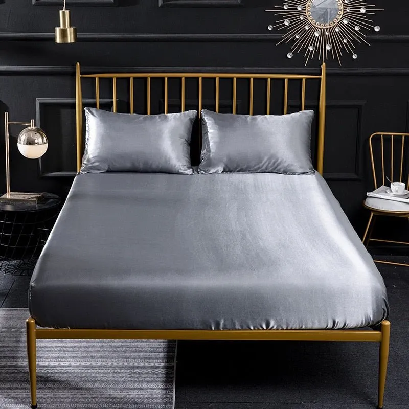 Imitation Silk Satin Bedsheet Set