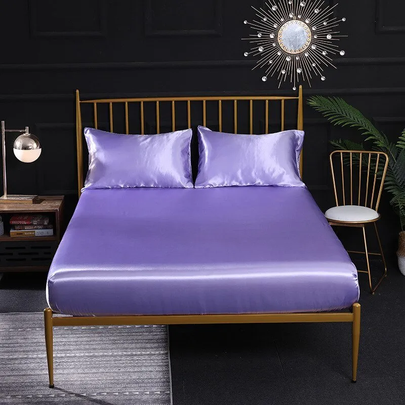 Imitation Silk Satin Bedsheet Set