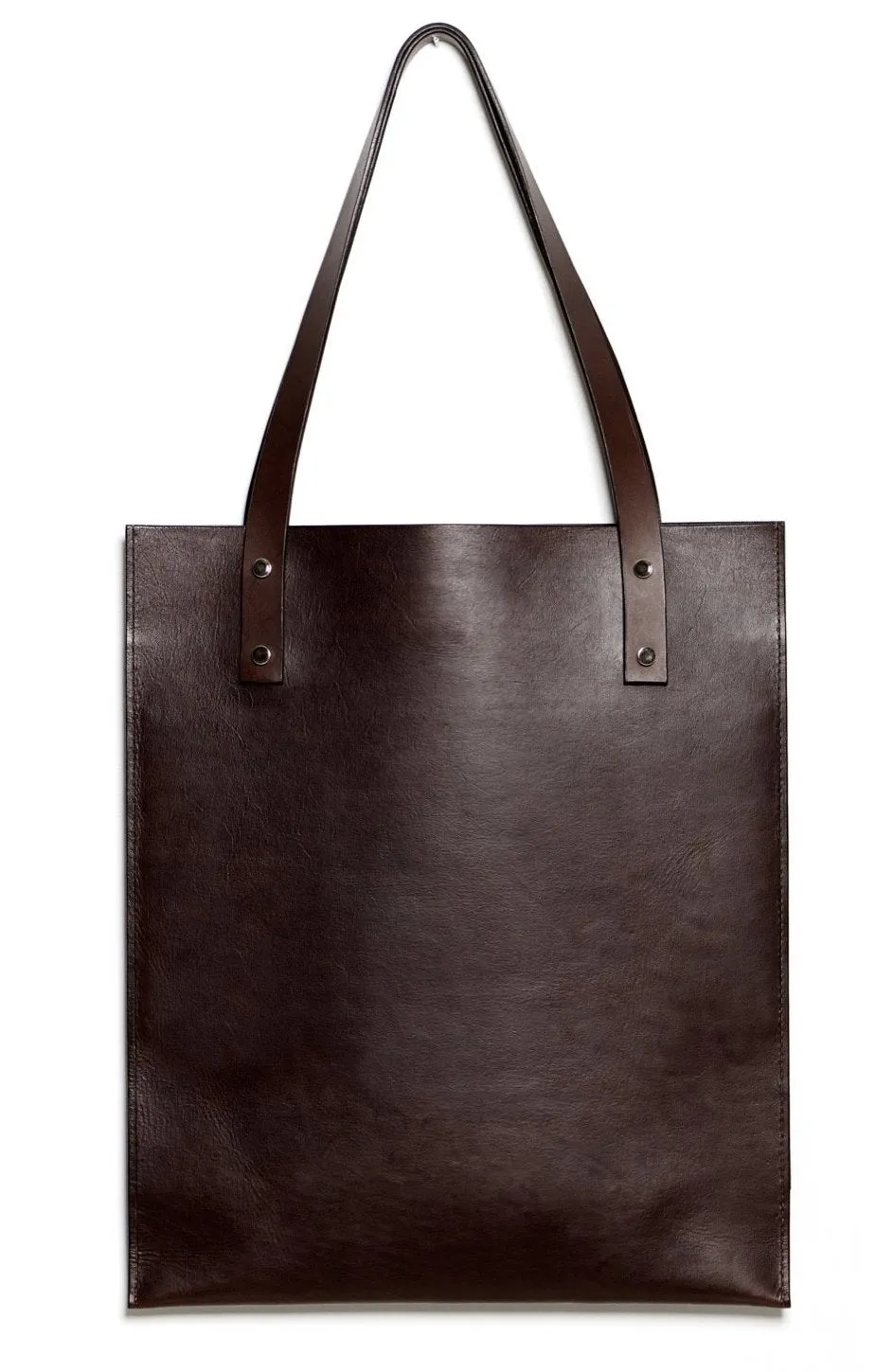 Leather tote: HEBERT (dark brown)