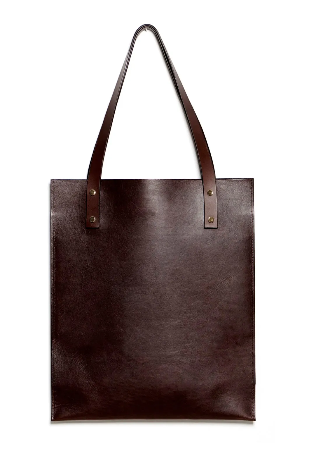 Leather tote: HEBERT (dark brown)