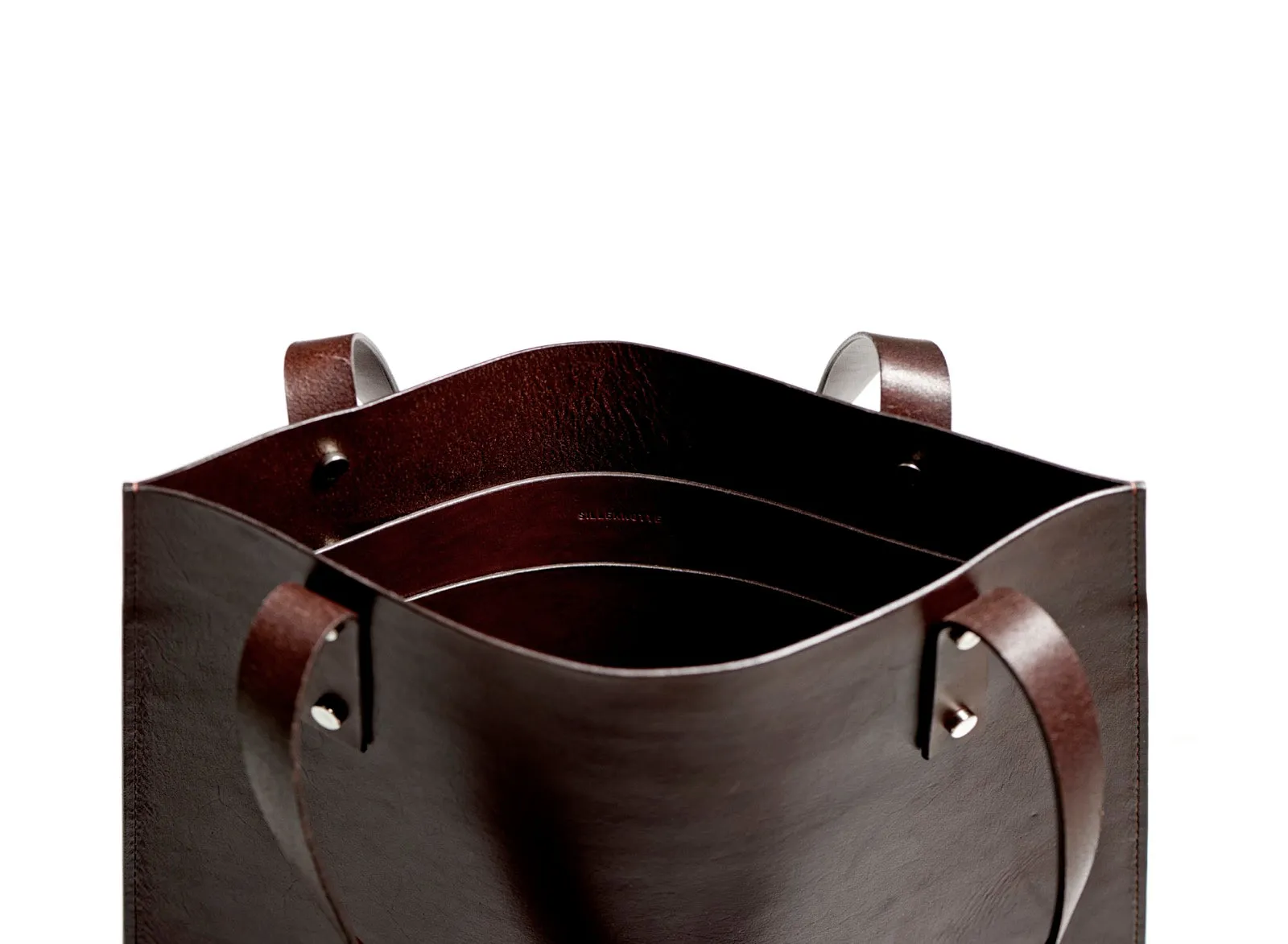 Leather tote: HEBERT (dark brown)