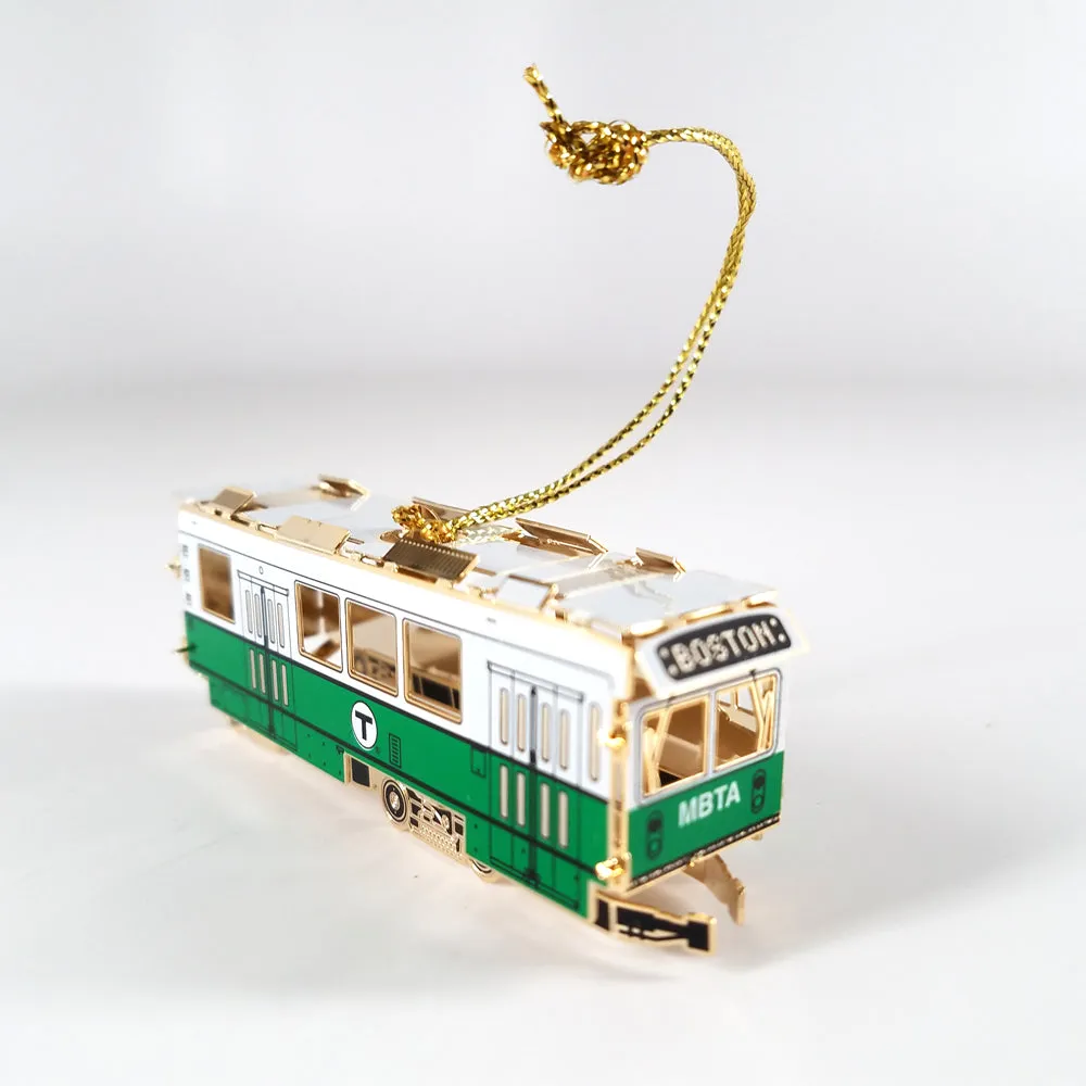 MBTA Green Line Trolley Ornament