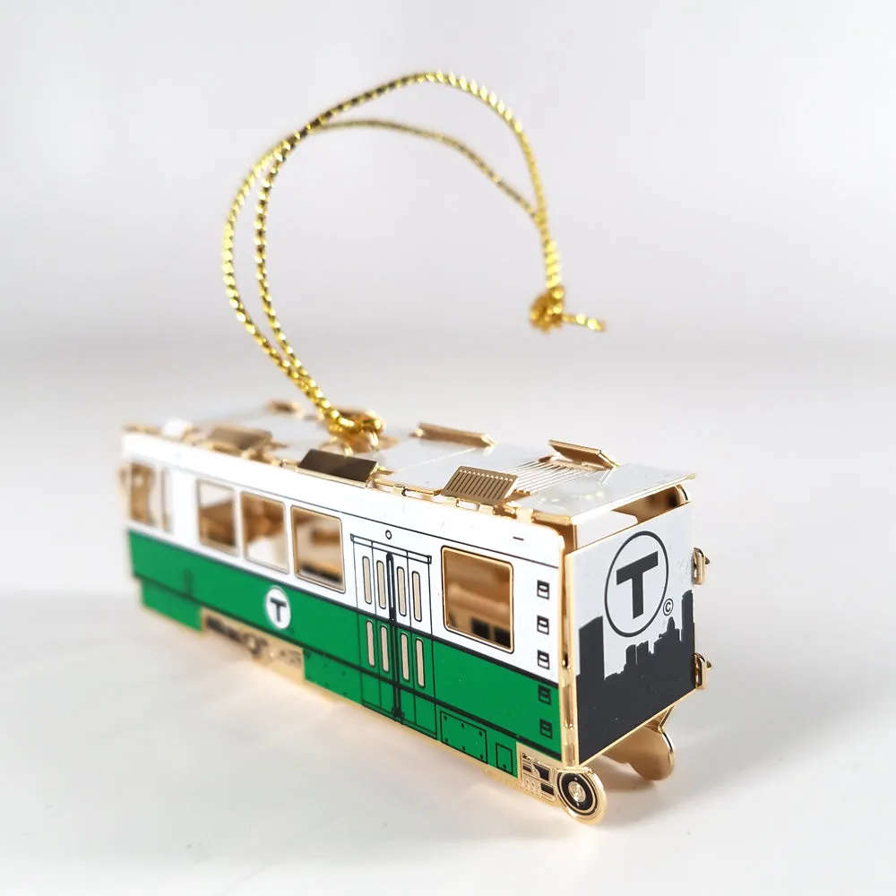 MBTA Green Line Trolley Ornament