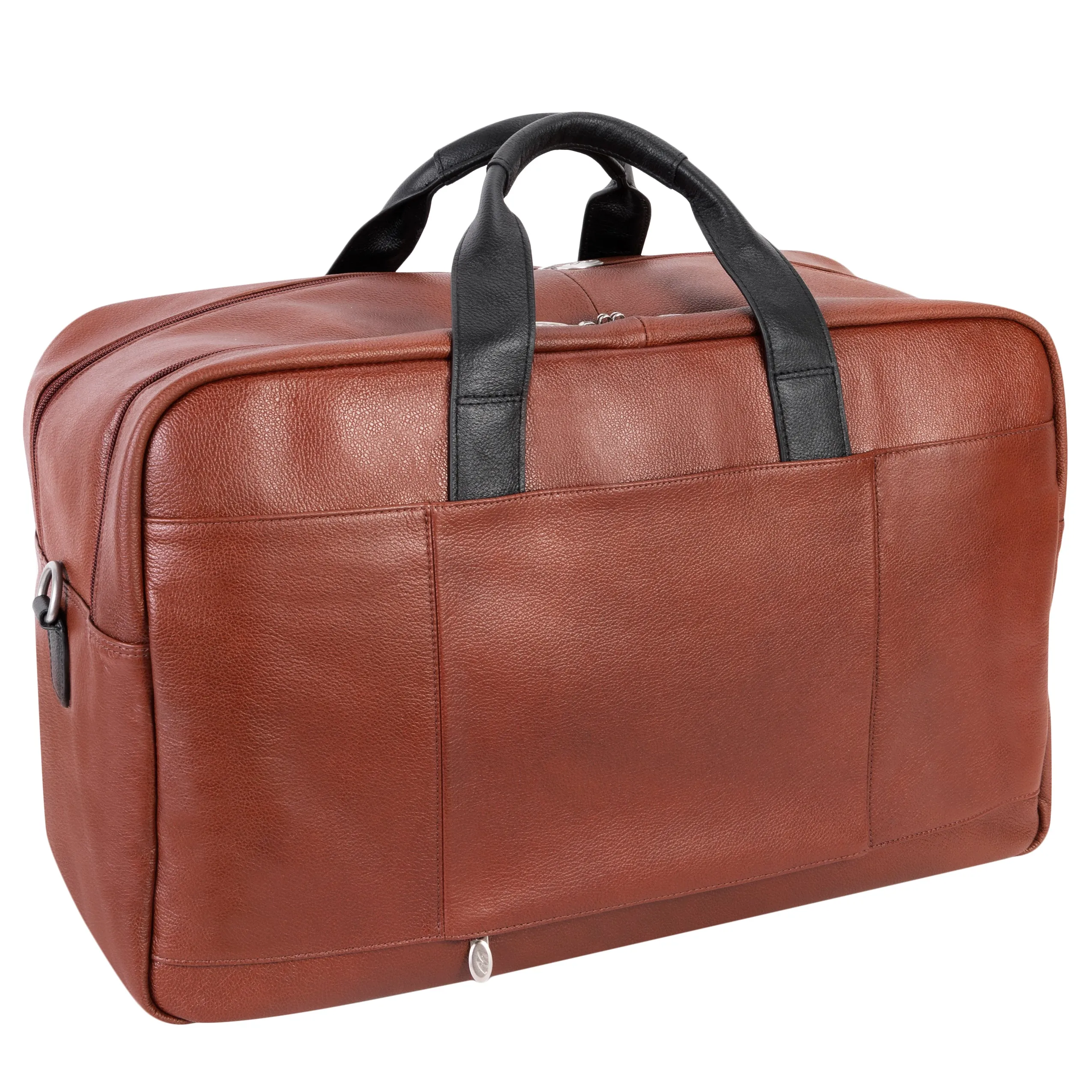 McKlein WELLINGTON 21" Leather, Two-tone, Dual-Compartment, Laptop & Tablet Carry-All Duffel