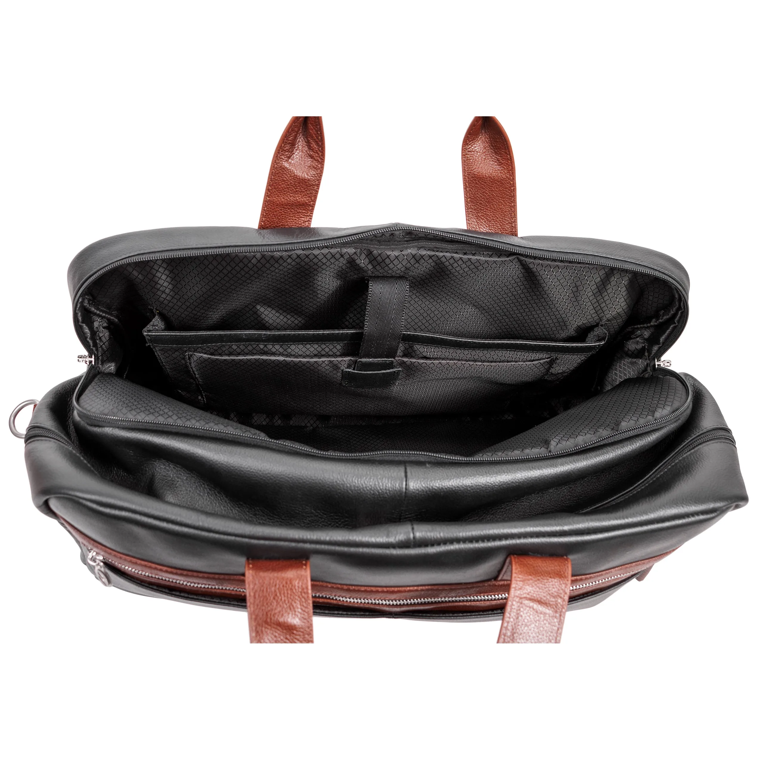 McKlein WELLINGTON 21" Leather, Two-tone, Dual-Compartment, Laptop & Tablet Carry-All Duffel