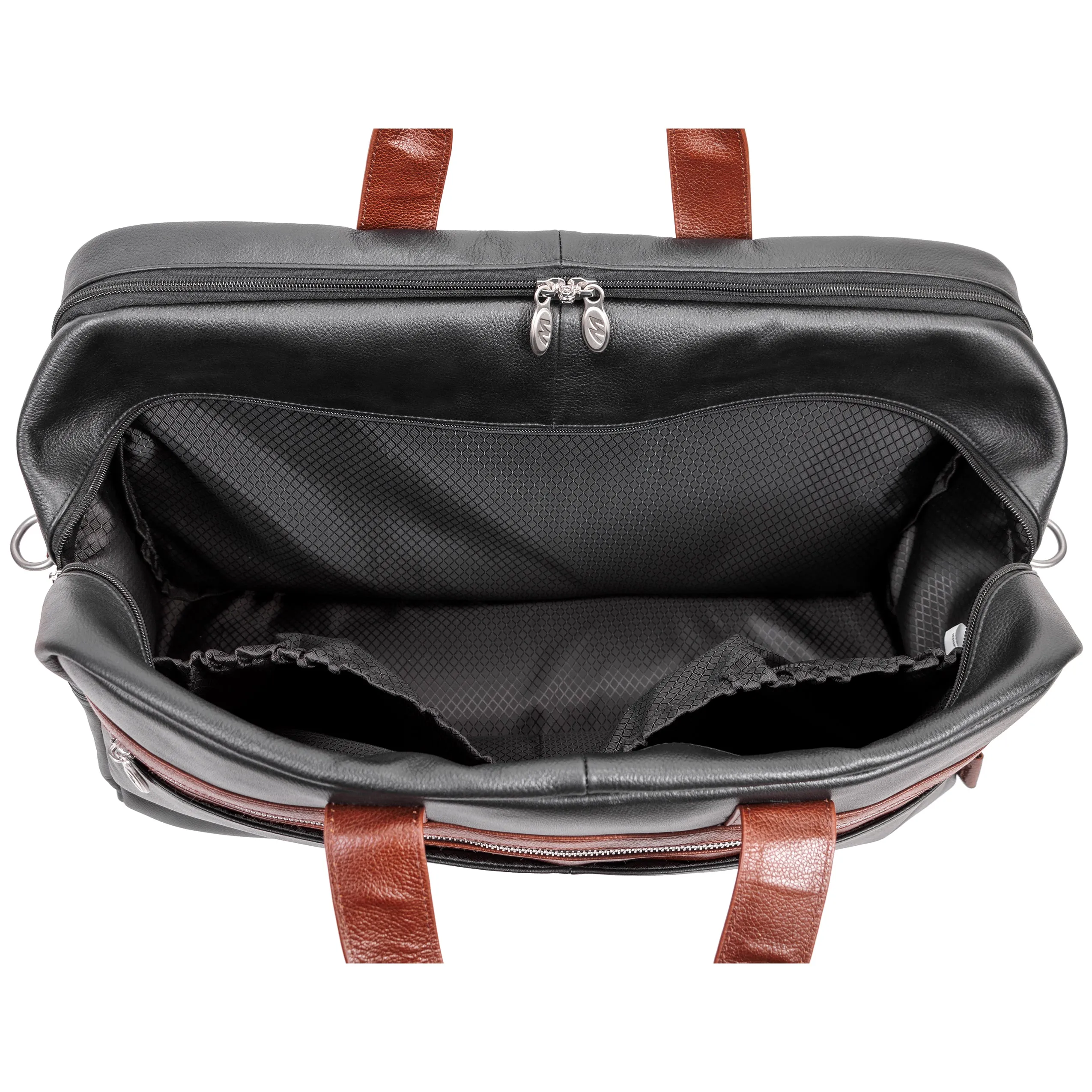 McKlein WELLINGTON 21" Leather, Two-tone, Dual-Compartment, Laptop & Tablet Carry-All Duffel