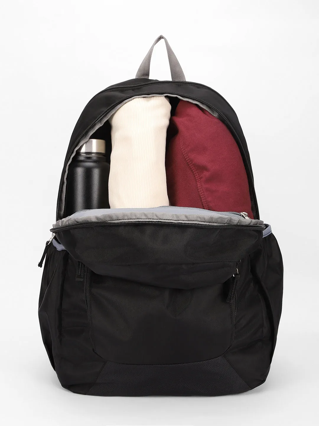 Men's Black Water Repellent Laptop Backpack with adjustable shoulder strap
