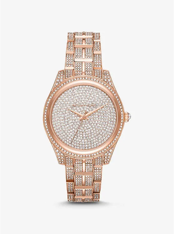 Michael Kors Lauryn Pavé Rose Gold-Tone Watch MK3931