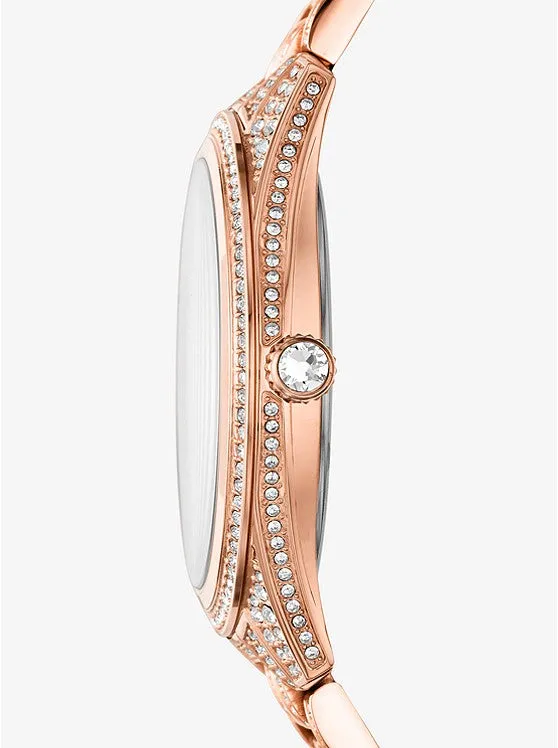 Michael Kors Lauryn Pavé Rose Gold-Tone Watch MK3931