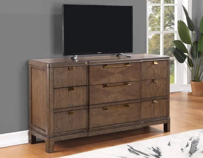 Milan 4-Piece Queen Bedroom Set (Queen Bed, Nightstand, Dresser/Mirror)