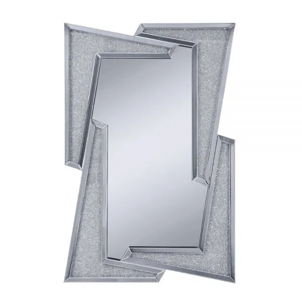 Noralie Wall Decor - Mirrored & Faux Diamonds -  31" x 1" x 47"H
