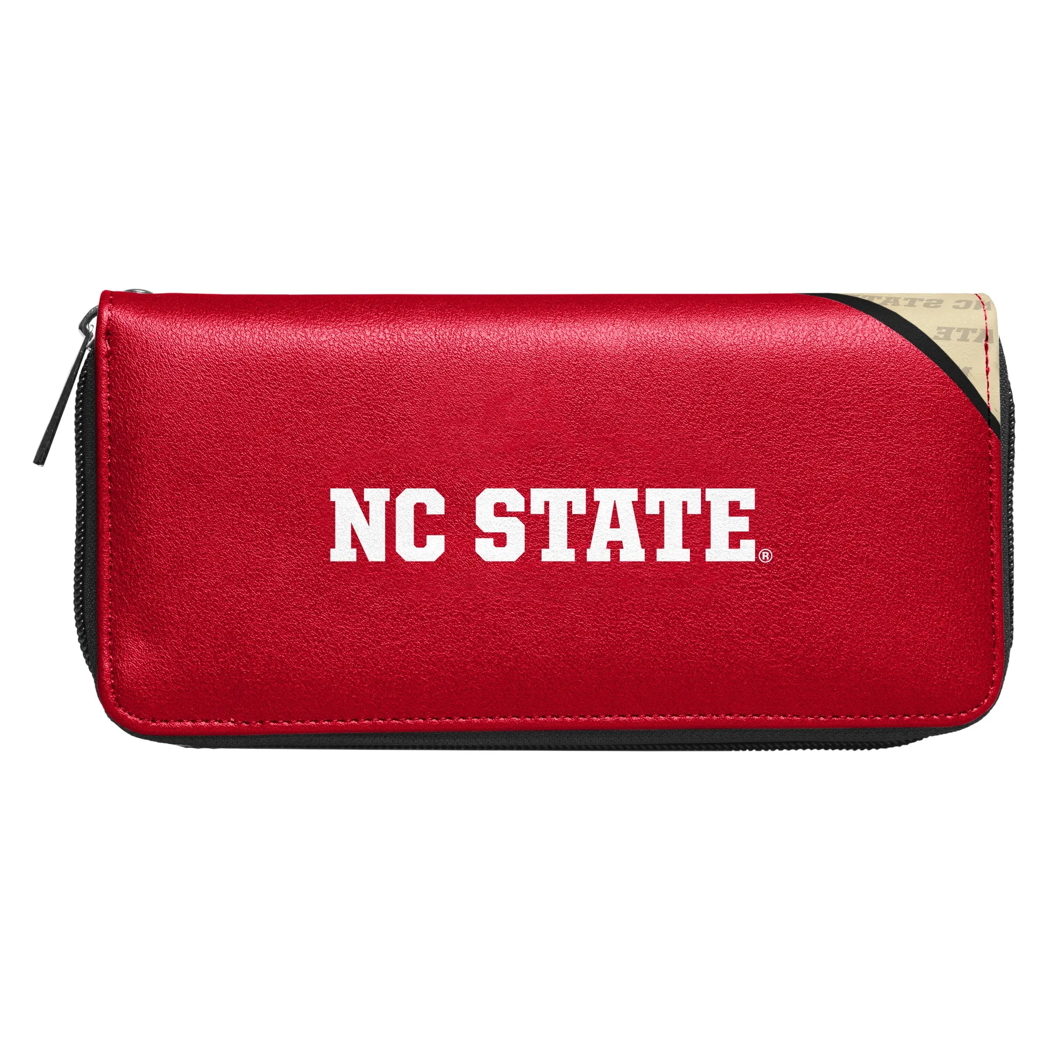 North Carolina State Curve Zip Organizer Wallet