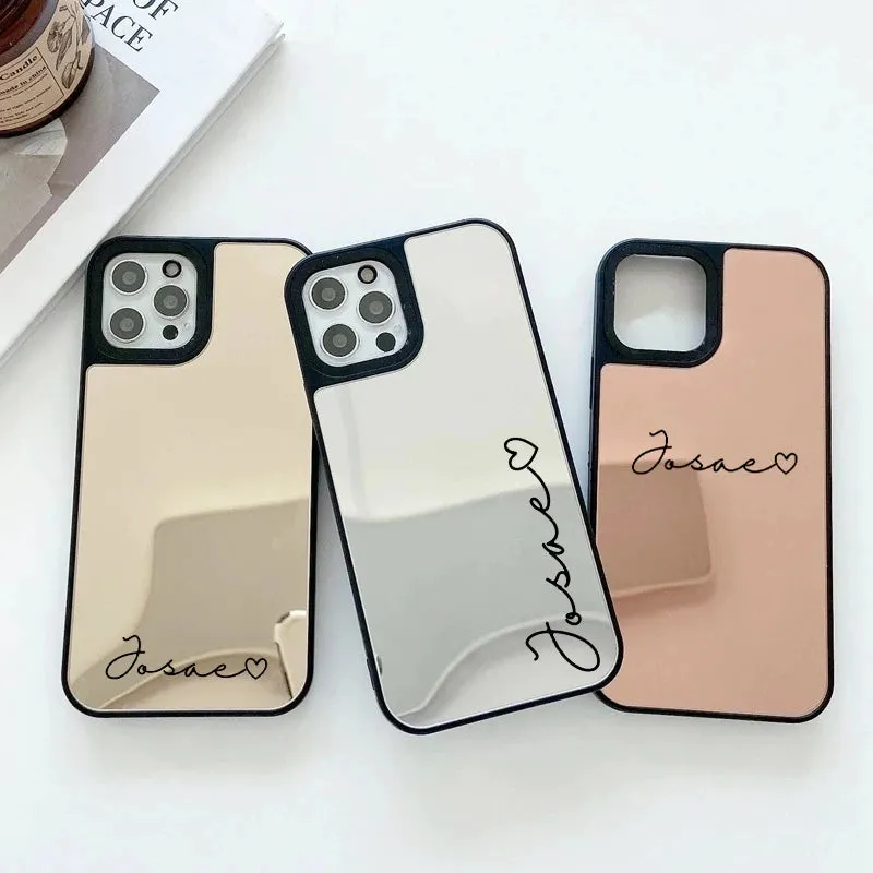 Reflective Mirror Customised Case for iPhone ( Silver & Rose Gold )