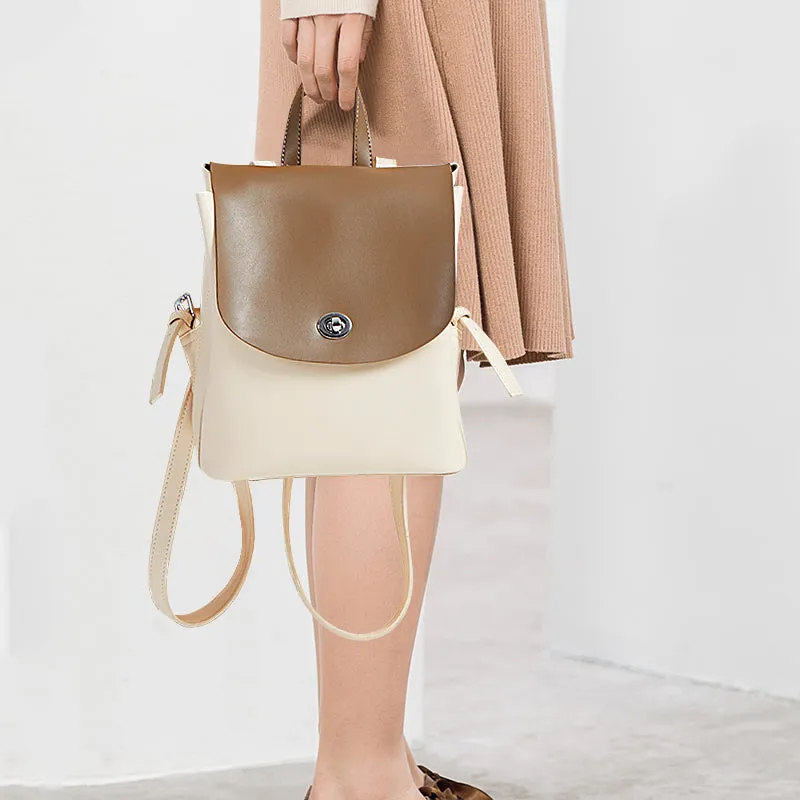 Stylish Ladies Small Leather Backpack Purse Trendy Backpacks for Women