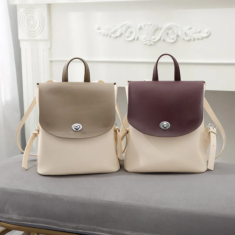 Stylish Ladies Small Leather Backpack Purse Trendy Backpacks for Women