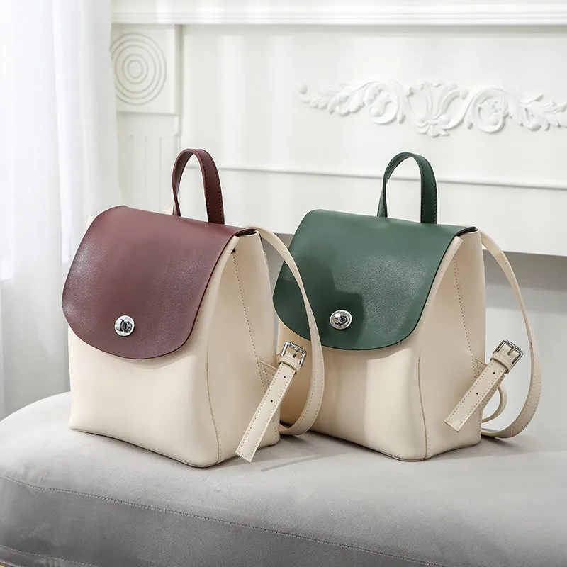 Stylish Ladies Small Leather Backpack Purse Trendy Backpacks for Women
