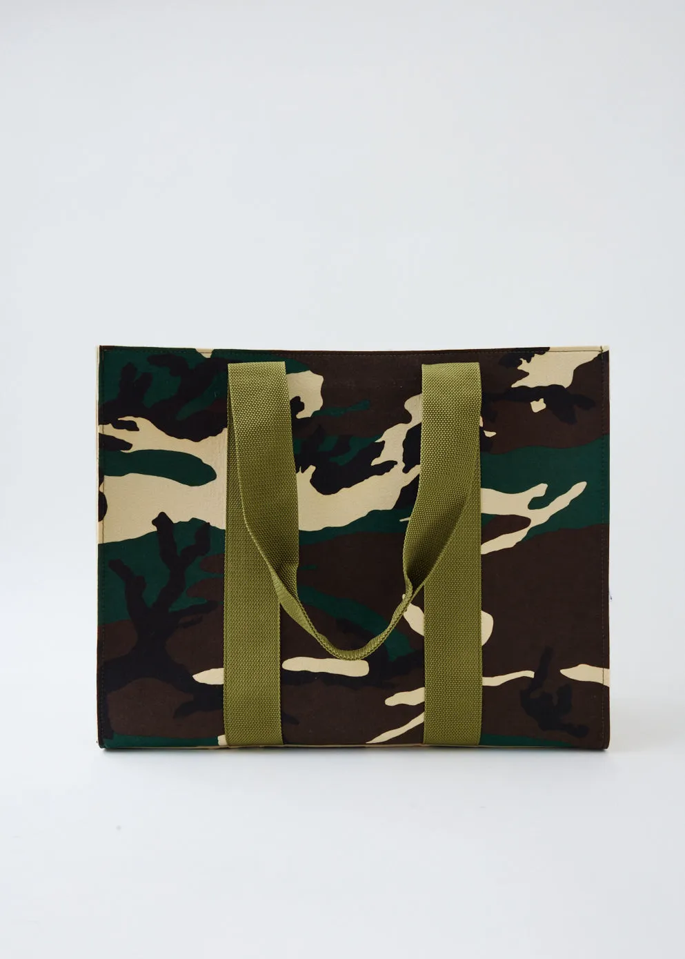 Thick Felt Camo Print Tote Bag