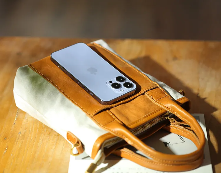 Womens Canvas Crossbody Bags Top Handle Handbag