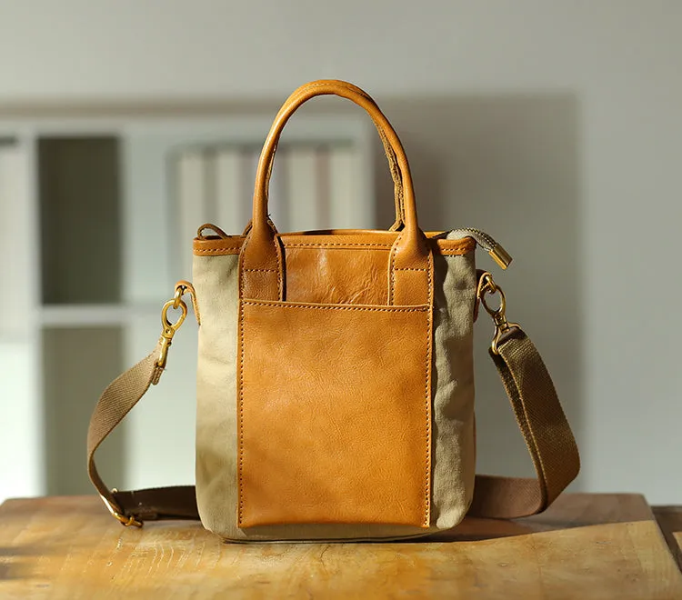 Womens Canvas Crossbody Bags Top Handle Handbag
