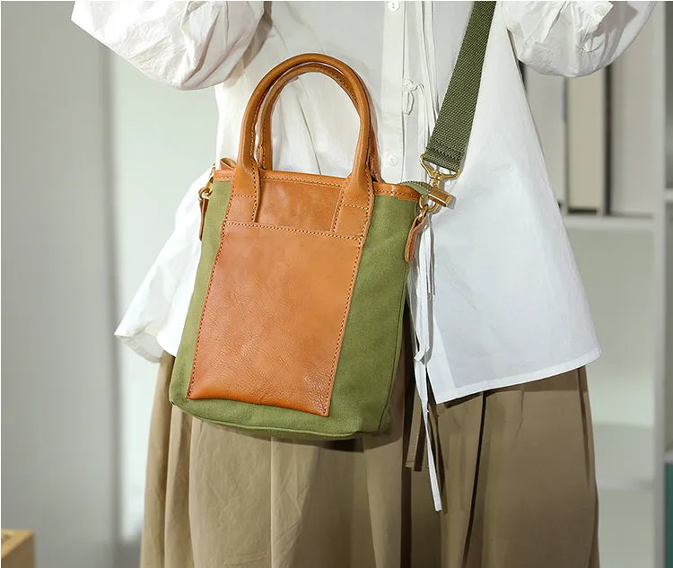 Womens Canvas Crossbody Bags Top Handle Handbag