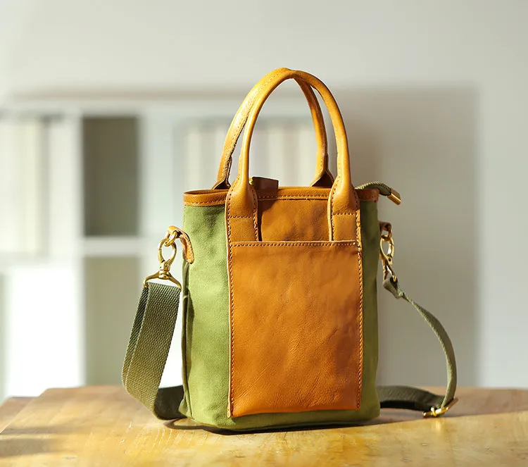 Womens Canvas Crossbody Bags Top Handle Handbag