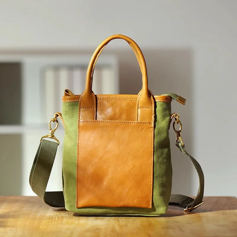Womens Canvas Crossbody Bags Top Handle Handbag